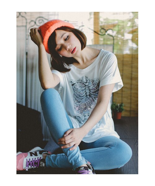 lazybone（レイジーボーン）の「Sweet Girl（トップス・レディース・白色・S/M）」の4枚目の写真