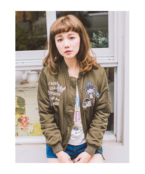 lazybone(レイジーボーン)の「Mystery in you(ジャケット/アウター・レディース・墨綠色・S/M)」の1枚目の写真