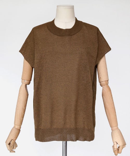 DHOLIC(ディーホリック)の「キャップスリーブスリットニット(ニット/セーター・レディース・ホワイト/ブルー/ピンク/ブラウン・FREE)」の2枚目の写真