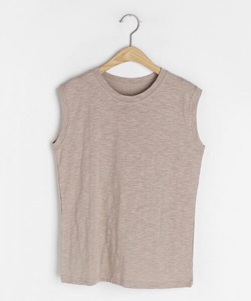 DHOLIC（ディーホリック）の「コットンスリーブレス（タンクトップ・レディース・ホワイト/ベージュ/ブラック/レッド・FREE）」の3枚目の写真