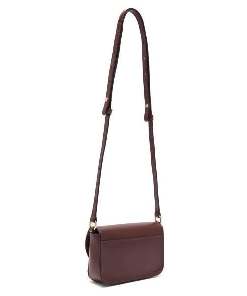 JW Anderson(ジェイダブリューアンダーソン)の「Jw Anderson - Nano Keyts Leather Cross Body Bag - Womens - Burgundy(ショルダーバッグ・レディース・Red・One Size)」の4枚目の写真