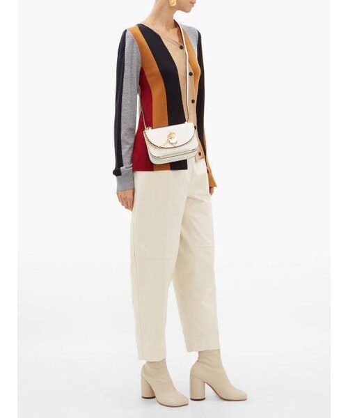 JW Anderson（ジェイダブリューアンダーソン）の「Jw Anderson - Keyts Leather Cross Body Bag - Womens - White（ショルダーバッグ・レディース・White・One Size）」の5枚目の写真