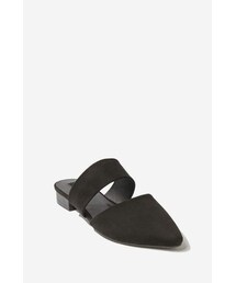 Forever 21 Faux Suede Cutout Mules