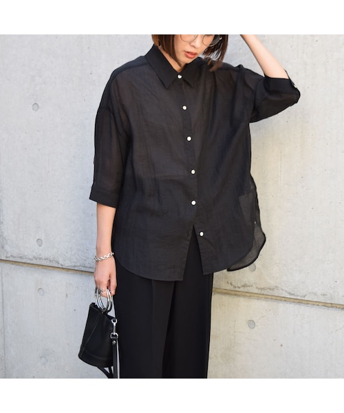 no brand（ノーブランド）の「バックスリットシアーシャツ（シャツ/ブラウス・レディース・その他）」の6枚目の写真