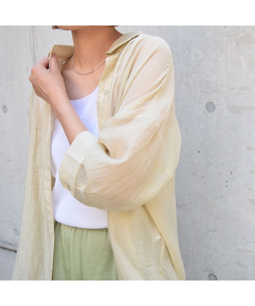 no brand（ノーブランド）の「バックスリットシアーシャツ（シャツ/ブラウス・レディース・その他）」の3枚目の写真