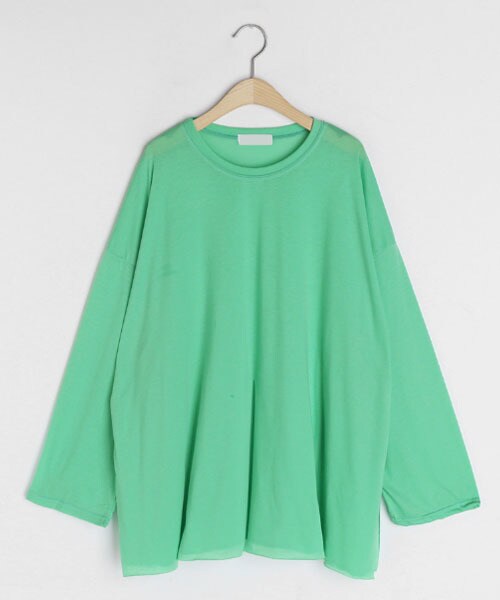 DHOLIC（ディーホリック）の「スリットボクシーTシャツ（Tシャツ/カットソー・レディース・ホワイト/イエロー/グリーン/ブラック・FREE）」の3枚目の写真