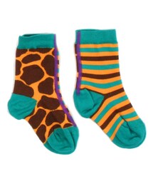 BACK ALLEY | Socks（ANIMALS×ボーダー）(レッグウェア)