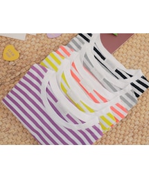 HOTPING | サイドスリットボーダーTシャツ(Tシャツ/カットソー)