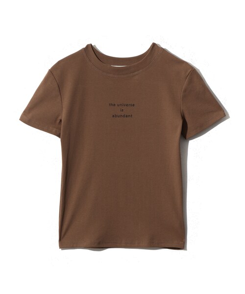 GRL(グレイル)の「ロゴTシャツ(Tシャツ/カットソー・レディース・オフホワイト/ブラウン・M)」の2枚目の写真