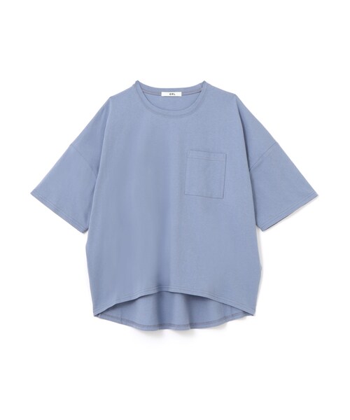 GRL(グレイル)の「胸ポケット付きビッグTシャツ(Tシャツ/カットソー・レディース・ブラック/ベージュ/ブルー/オフホワイト/ラベンダー/グリーン/ブラウン・F)」の6枚目の写真