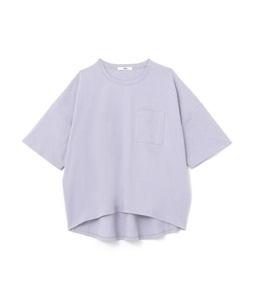 GRL(グレイル)の「胸ポケット付きビッグTシャツ(Tシャツ/カットソー・レディース・ブラック/ベージュ/ブルー/オフホワイト/ラベンダー/グリーン/ブラウン・F)」の7枚目の写真