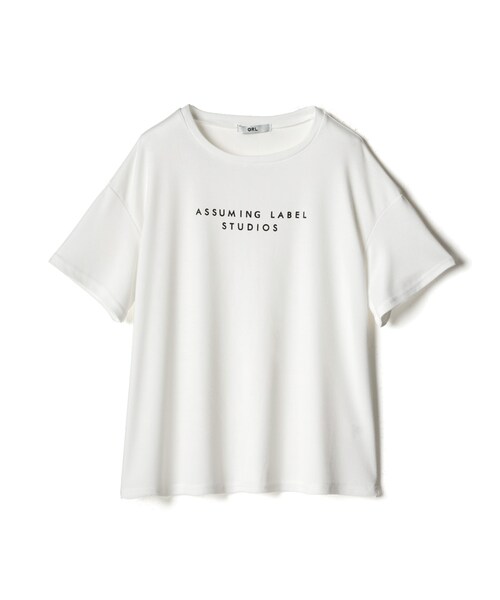 GRL（グレイル）の「ロゴTシャツ（Tシャツ/カットソー・レディース・ベージュ/オフホワイト・M）」の2枚目の写真