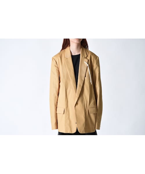 Edwina Horl(エドウィナホール)の「Edwina Horl オーバーサイズボックスジャケット topaz(テーラードジャケット・メンズ・ベージュ・M)」の1枚目の写真
