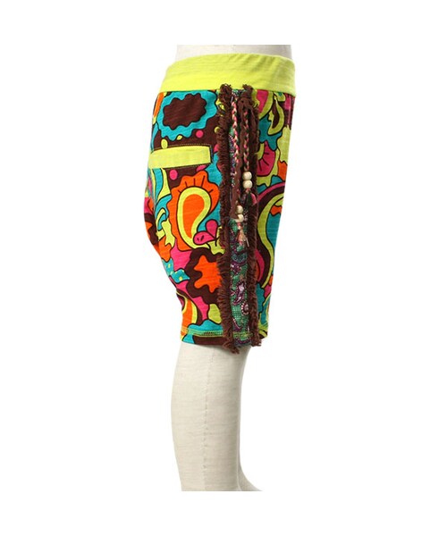 BACK ALLEY（バックアレイ）の「ハーフパンツ（アフロラヴァイタミン柄）（パンツ・キッズ・グレー/ライトグリーン・80cm/90cm/100cm/110cm/120cm）」の5枚目の写真