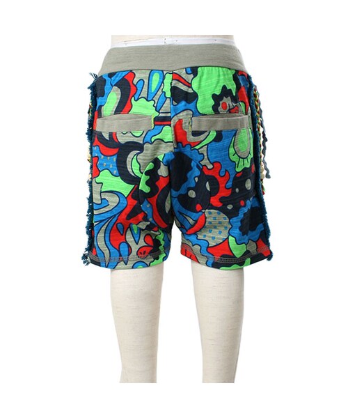 BACK ALLEY（バックアレイ）の「ハーフパンツ（アフロラヴァイタミン柄）（パンツ・キッズ・グレー/ライトグリーン・80cm/90cm/100cm/110cm/120cm）」の3枚目の写真