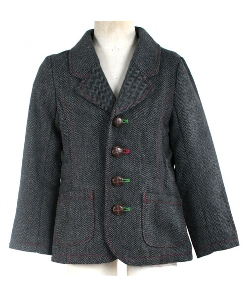 Natural Boo(ナチュラルブー)の「ツイードジャケット(トップス・キッズ・ブラウン/グレー・90cm/100cm/110cm/120cm/130cm)」の1枚目の写真