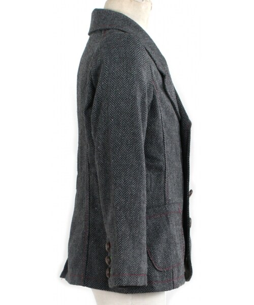 Natural Boo(ナチュラルブー)の「ツイードジャケット(トップス・キッズ・ブラウン/グレー・90cm/100cm/110cm/120cm/130cm)」の2枚目の写真