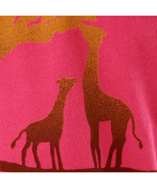 BACK ALLEY（バックアレイ）の「ショートスリーブTee（キリンの親子）（トップス・キッズ・グリーン/オフホワイト/ピンク・90cm/100cm/110cm/120cm/130cm）」の18枚目の写真