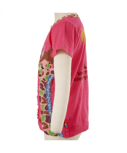 BACK ALLEY（バックアレイ）の「ショートスリーブTee（キリンの親子）（トップス・キッズ・グリーン/オフホワイト/ピンク・90cm/100cm/110cm/120cm/130cm）」の8枚目の写真