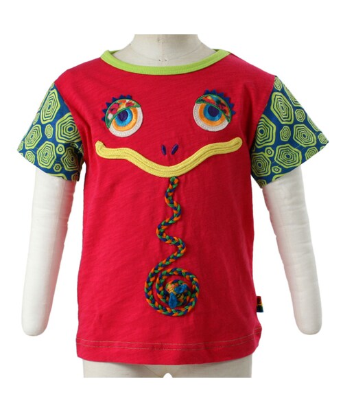 BACK ALLEY(バックアレイ)の「ショートスリーブTee(カメレオン)(トップス・キッズ・ブラック/ピンク/イエロー・80cm/90cm/100cm/110cm/120cm/130cm)」の7枚目の写真