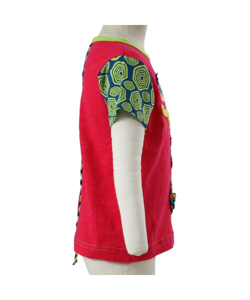 BACK ALLEY(バックアレイ)の「ショートスリーブTee(カメレオン)(トップス・キッズ・ブラック/ピンク/イエロー・80cm/90cm/100cm/110cm/120cm/130cm)」の8枚目の写真