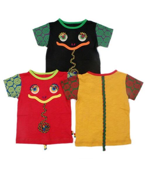 BACK ALLEY(バックアレイ)の「ショートスリーブTee(カメレオン)(トップス・キッズ・ブラック/ピンク/イエロー・80cm/90cm/100cm/110cm/120cm/130cm)」の10枚目の写真