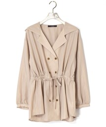 w closet | ダブルボタンフーディーシャツ(トップス)