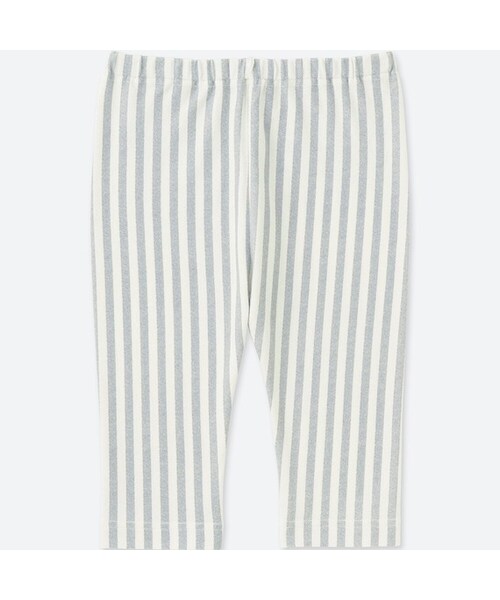 UNIQLO（ユニクロ）の「レギンス（ストライプ・7分丈・オンラインストア限定サイズ）（その他ベビー用品・キッズ・RED 14/GRAY 03/BLUE 68・70/110）」の2枚目の写真