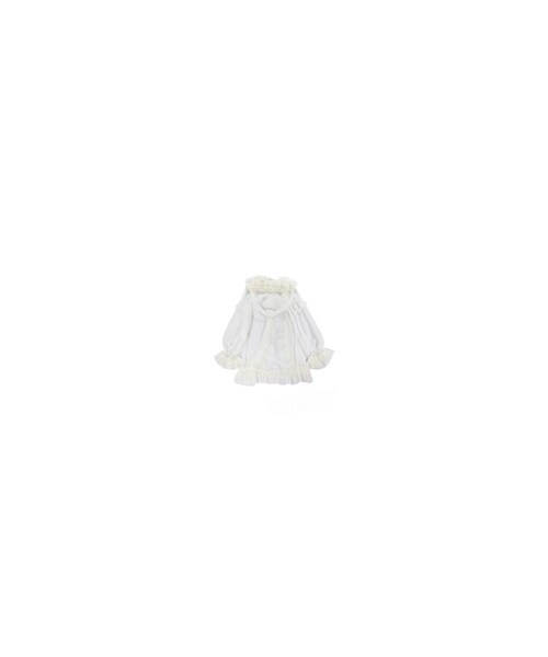 Bobon21（ボボンニジュウイチ）の「フード付きレースシースルーガウン-全３色-（その他アウター・レディース・パープル/ホワイト/ピンク・Ｓ/Ｍ/Ｌ）」の4枚目の写真