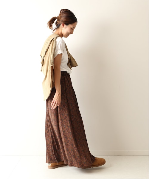 FRAMeWORK（フレームワーク）の「ペイズリープリントマキシスカート◆（スカート・キャメル/36/在庫あり/38）」の4枚目の写真
