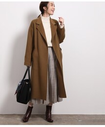 ROPE'（ロペ）の「カシミヤ混リバー仕立てラップコート（）」 - WEAR