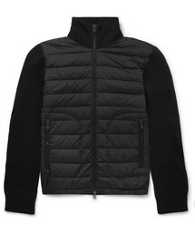 Moncler Panelled Virgin Wool-Blend And Quilted Shell Down Zip-Up Cardigan