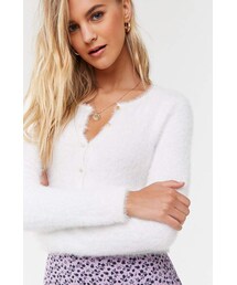 Forever 21 Brushed Button-Front Cardigan