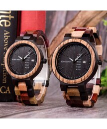BOBO BIRD 曜日 日付表示 カラフルウッドバンド クォーツ 木製腕時計 レディース メンズ ボボバード 海外高級ブランド プレゼントにも