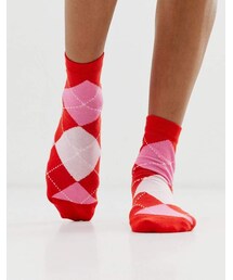 Asos Design ASOS DESIGN argyle ankle socks