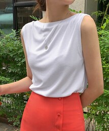 DHOLIC STYLE | [cherrykoko] ボートネックリブスリーブレス(タンクトップ)