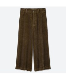 UNIQLO | ハイウエストコーデュロイワイドクロップドパンツ（丈長め52～54cm）(その他パンツ)