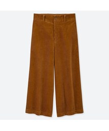 UNIQLO | ハイウエストコーデュロイワイドクロップドパンツ（丈長め52～54cm）(その他パンツ)