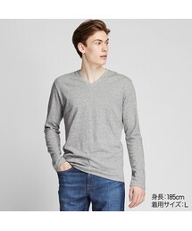 UNIQLO | ソフトタッチVネックT（長袖）(Tシャツ/カットソー)