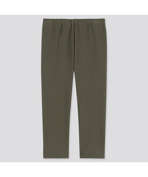 UNIQLO（ユニクロ）の「フリースレギンス（10分丈）（その他ベビー用品・キッズ・DARK GRAY 08/BLUE 64/BLUE 68/PINK 12/GREEN 54/BLACK 09/NATURAL 30・90/100/70/110/80）」の4枚目の写真