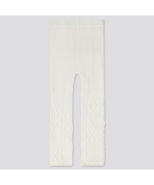 UNIQLO（ユニクロ）の「ニットレギンス（ケーブル･10分丈）（その他ベビー用品・キッズ・GRAY 05/RED 17/NATURAL 30/OFF WHITE 01・110/100/80/70/90）」の2枚目の写真