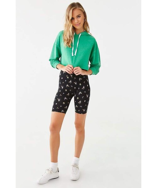 Forever 21 Cropped French Terry Hoodie