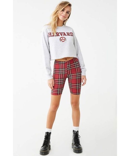 FOREVER 21（フォーエバー トゥエンティーワン）の「Forever 21 Harvard Graphic Cropped Sweatshirt（スウェット・レディース・Blue・Small/Medium/Large）」の4枚目の写真