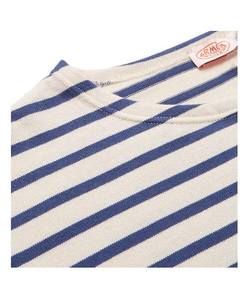 Armor lux（アルモーリュックス）の「Armor Lux Striped Cotton-Jersey T-Shirt（Tシャツ/カットソー・メンズ・White・M/XL）」の2枚目の写真