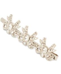 miu miu | Miu Miu - Crystal Embellished Bow Hair Slide - Womens - Silver(ヘアアクセサリー)