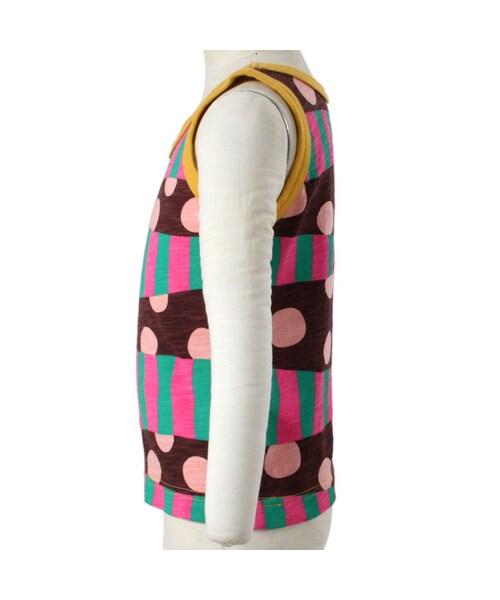 BOO HOMES（ブー オム）の「タンクトップ（水玉ストライプヘビ）（トップス・キッズ・ライトグリーン/ライトピンク・80cm/90cm/100cm/110cm/120cm/130cm/140cm）」の5枚目の写真