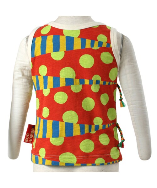 BOO HOMES（ブー オム）の「タンクトップ（水玉ストライプヘビ）（トップス・キッズ・ライトグリーン/ライトピンク・80cm/90cm/100cm/110cm/120cm/130cm/140cm）」の3枚目の写真