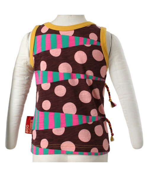 BOO HOMES（ブー オム）の「タンクトップ（水玉ストライプヘビ）（トップス・キッズ・ライトグリーン/ライトピンク・80cm/90cm/100cm/110cm/120cm/130cm/140cm）」の6枚目の写真