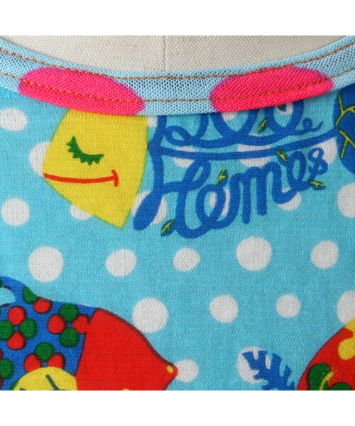 BOO HOMES（ブー オム）の「トリムショートスリーブTee（Angel Boo Fish柄）（トップス・キッズ・ライトブルー/イエロー・80cm/90cm/100cm/110cm/120cm/130cm）」の8枚目の写真