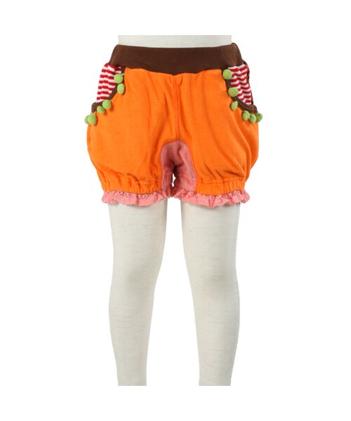 BOO HOMES(ブー オム)の「ネコパンツ(パンツ・キッズ・グレ―/オレンジ・XXS(60~70cm)/XS(80~90cm)/S(100~110cm)/M(120~130cm))」の2枚目の写真